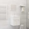 ShGaxin 2-TLG. Badmöbel-Set, Badezimmer Möbel, Waschtisch Set, Bathroom Furniture Sets, Badezimmerschrank-Set, Hochglanz-Weiß Spanplatte