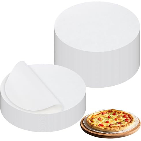 MAHIONG 400 PCS 12 Inch Round Parchment Paper, Cake Tin Liners, Non-Stick Baking White Parchment Circles for Baking, Patty Separating
