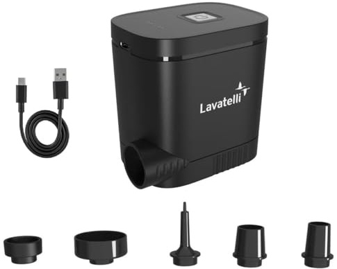 Lavatelli VAC-U-Power 3 en 1 – Pompe à Vide Portable sans Fil, Pompe Électrique & Power Bank | Compacte, Puissante, USB-C, pour Sacs, Voyage, Camping, Matelas, Valises, Sacs à Dos, Piscine et Maison