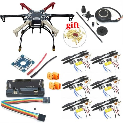 Hexacopter Frame F550 With Landing Gear Kit Compatible With APM2 8 Flight Controller 7M GPS A2212 1000KV Motor 30A ESC FS I6 Transmitter For RC Drone Multirotor(With FS-I6 Tx)