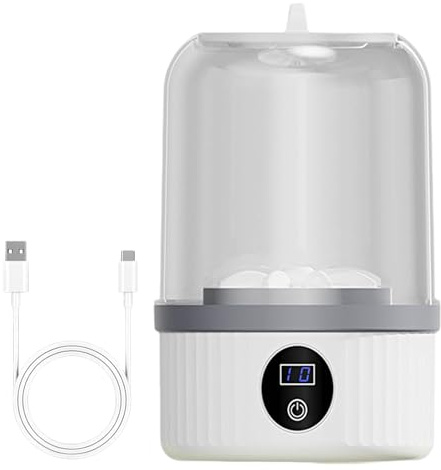 Giwnuq portátil, 2 modos, inalámbrica, recargable por USB, lavadoras de ropa portátil, lavadoras de ropa interior, para apartamento, dormitorio, viajes, hotel, ropa interior al aire libre