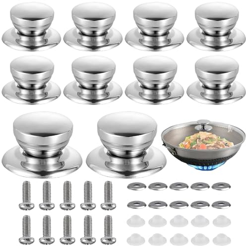 Persiiious 10 Pièces Poignée Couvercle Casserole, Boutons De Couvercle De Pot, Ustensiles De Cuisine Remplacement (avec Vis), Résistants À La Chaleur, pour Poêle, Marmite Les Ustensiles De Cuisine