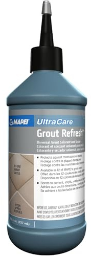 MAPEI UltraCare Grout Refresh, Universal Grout Colorant & Sealer, 8 oz Bottle – Easy Grout Restoration & Protection, 5014 Biscuit