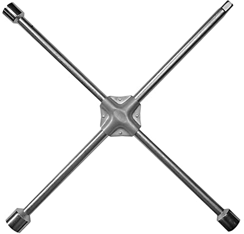 SW-Stahl 02450L Radkreuzschlüssel, 3/4, 24-27-32 mm, LKW I Verstärktes Radkreuz für LKW Radmuttern | Kreuzschlüssel Radwechsel | Schwerlast Reifenmontage Werkzeug für Werkstatt