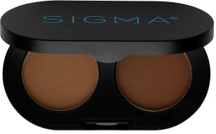 Sigma Beauty Color + Shape Brow Powder Duo - Eye Brow Palette for Natural, Defined Brows - Dark and Light Brow Powder to Tint and Highlight - Vegan, Paraban Free, Sulfate Free Brow Make Up