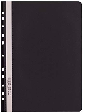 D.RECT Schnellhefter Lux PP A4 mit Perforation aus Starker Polypropylen-Folie Schwarz
