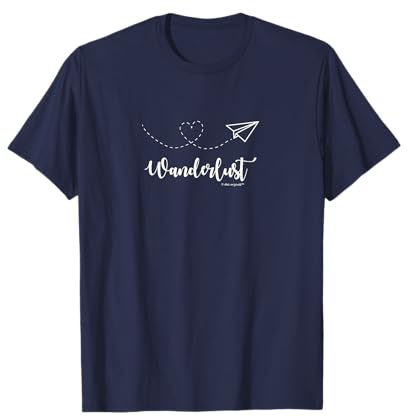 Wanderlust - Maglietta da viaggio, motivo grafico Maglietta