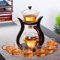 RORA Lazy Kungfu Magnetic Glass Teapot Set with Rotating Lid, Semi-Automatic (6 Tea Cups)