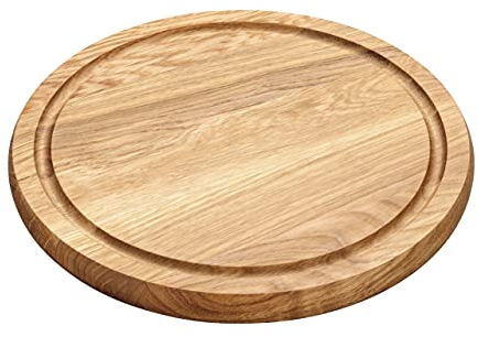 Brotzeitbrett Schneidebrett Eiche Holz rund 25 x 2 cm | Holz-Leute