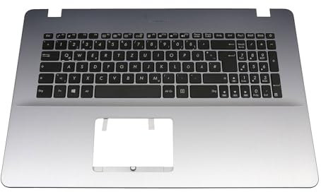 ASUS 90NB0MN2-R31GE0 Original Tastatur inkl. Topcase DE (deutsch) schwarz/Silber mit Backlight für VivoBook 17 R702QA, 17 X705QA, F705QA
