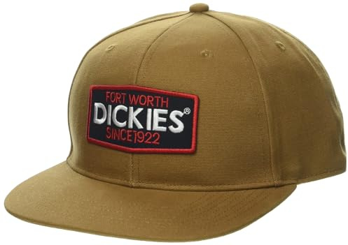 Dickies Men's Logo Patch Flat Bill Brown Duck (BD) Snapback Hat