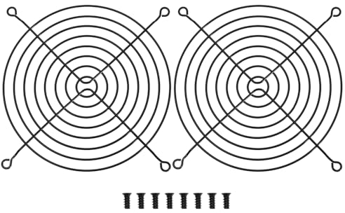 SG Store 2 Piezas Rejillas Ventilador de 140mm Cubierta Metal para CPU Rejillas Ventilador Cubiertas Protectoras con Tornillos para PC Impresora 3D Accesorios Ventilación para El Hogar Color Negro