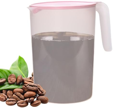 Pichet En Plastique Pour Réfrigérateur | Pichet D’eau De Porte De Réfrigérateur Avec Couvercle 2 L Pichet À Jus Avec Couvercle, Carafe À Eau Avec Poignée, Pichet À Thé, Pichet D'eau Pour Thé Glacé, Ju