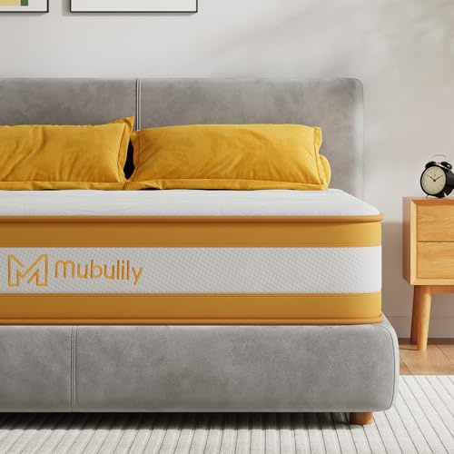 Kingsize Mattress 5ft 25cm Memory Foam & Pocketed Spring Hybrid Mattress Medium Firm 7-Zone 9-Layer Breathable Kingsize Bed Mattress with 650lbs Weight Capacity for Back Pain Relief 150x200cm(Yellow)
