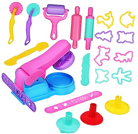 BESPORTBLE 22 Piezas Kit de Herramientas para Plastilina de Herramientas para Moldear Moldes de Animales de Plástico para Máquina Moldeadora de Arcilla de Colores