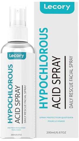 Lecory-Hypochlorous Acid Spray - Your Go-to Face & Skin Treatment | 6.67 oz Piercing Aftercare Spray for Acne, Eczema, Body Acne, and Wounds