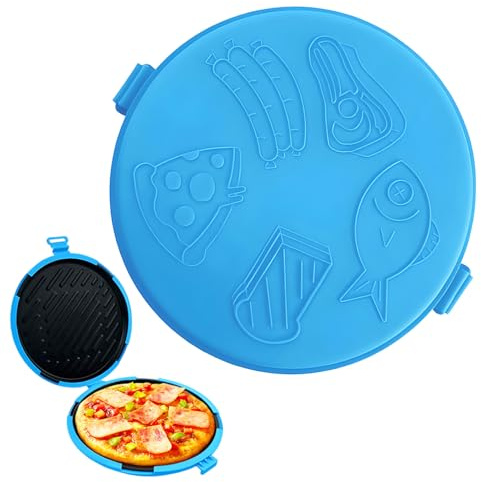 Grillpanna för mikrovågsugn – pizzaplåt, grillostberedare, snabbuppvärmningsplatta | krispig matlagningslösning för ugn, skola, sovsal, pannkakor, frukost, bakning, snacksberedning