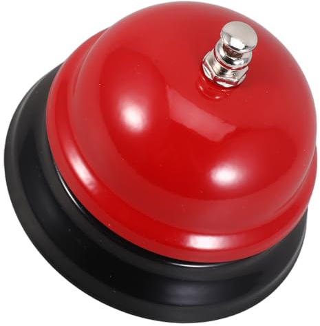 BCOATH Campanello da Tavolo Rosso per Servizio Ristorante e Reception, Buzzer Wireless per Chiamata Ufficio e Gioco Quiz, Dispositivo di Chiamata al Tavolo per Eventi e Feste
