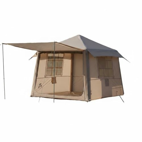DimyFew Refugio Inflable Tienda Carpa Hogar con Porche Integrado Estructura de Aire Autoportante Impermeable 3000 Mm Ventanas, 300 300 220cm, Tienda Inflable para 2-3 Personas