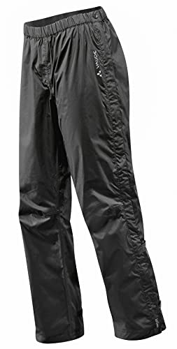 VAUDE Damen Women's Fluid Full-zip Pants S/S Regenhose, Schwarz, 44 EU