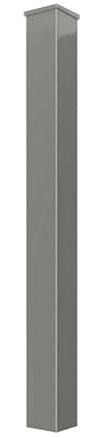 BAUER - Alu Zaun- Torpfosten zum Einbetonieren, 100x100x3mm, L = 1300mm