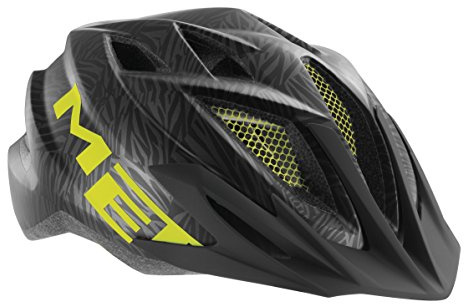 MET Fahrradhelm Crackerjack, Black/Green, 52-57 cm, 3HELM82UNNV