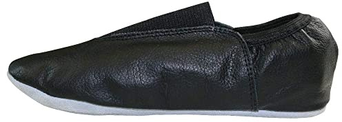 Danzcue Adult Black Leather Gymnastic Shoes 6 M US