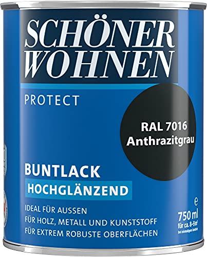Profidur 750 ml Buntlack RAL 7016 Anthrazitgrau Hochglänzend Schöner Wohnen