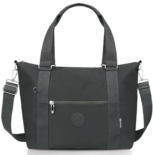 Faneam Reisetasche Damen Wasserdicht Weekender Bag Damen Duffle Bag Fitnesstasche Sporttasche Handgepäck Tasche für Flugzeugkabine Krankenhaustasche Großer Kapazität, Grau