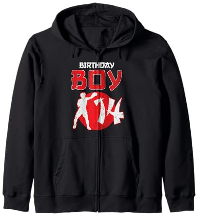 Boxen 14 Jahre alt Geburtstag MMA Kampfsport Jungen Kapuzenjacke