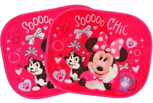 Paire de rideaux latéraux pare-soleil de voiture pour enfants avec ventouses (MINNIE MOUSE Mickey Mouse)