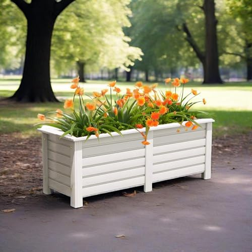 Baodiale Aiuola rialzata in Resina, fioriera da Esterno, Grande Cassetta da Giardino per ortaggi, Fiori, Erbe aromatiche, Cassetta per piantare