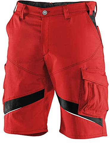 KÜBLER Workwear KÜBLER ACTIVIQ Arbeitsshorts rot, Größe 56, Herren-Arbeitsshorts aus Mischgewebe, leichte Arbeitsshorts