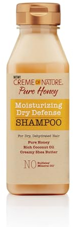 Creme Of Nature Pure Honey Moisturizing Dry Defense Shampoo, Idratante per Capelli Secchi al Miele, 350 ml
