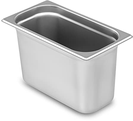 Royal Catering Contenitore Gastronorm (GN) 1/3 RCGN-1/3X200 (Acciaio Inossidabile 7,5 Litri Profondità di 200 mm)
