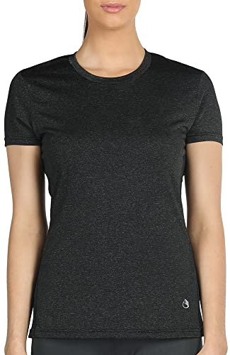 icyzone sport t-shirt dam kortärmad löpartröja – andas fitness gym tröja snabbtorkande funktionströja