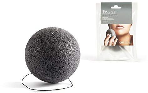 sí. Esponja facial Konjac – Carbón – 20g