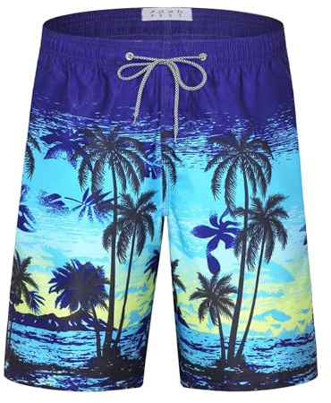 APTRO Badehose Herren Freizeit Short Urlaub Short Badeshorts Schnelltrocknend Bunte Palme 2005 XL