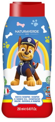 Naturaverde | Kids - Paw Patrol - Doccia Shampoo per Bambini, Sapone da Doccia per Corpo e Capelli, Prodotti per Igiene Bambini, con Estratto di Avena BIO, 250ml