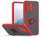 HONLEN Mobile Phone Case Suitable for Motorola Moto Edge 40 Neo (6.55 Inches), Ring Stand Clear Matte Silicone Mobile Phone Case - Red