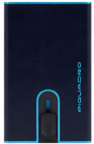 PIQUADRO - Portacarte Automatico Blue Square Metallo - Uomo - Blu Notte