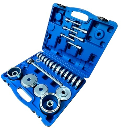Bisenya 67301 Set Attrezzi per Cuscinetti Ruota, 31 Pezzi, estrattore per Cuscinetti Ruota, mozzo Ruota, estrattore, Montaggio smontaggio, Uso Universale