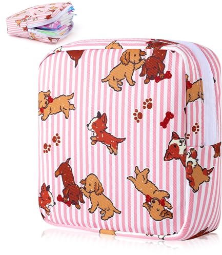 Desing Wish 1 Stück Damenbinden Tasche Perioden Tasche Klein Kosmetiktasche für Mädchen Tampon Aufbewahrung Unterwegs Kleines Täschchen Mit Reißverschluss Wetbag Klein