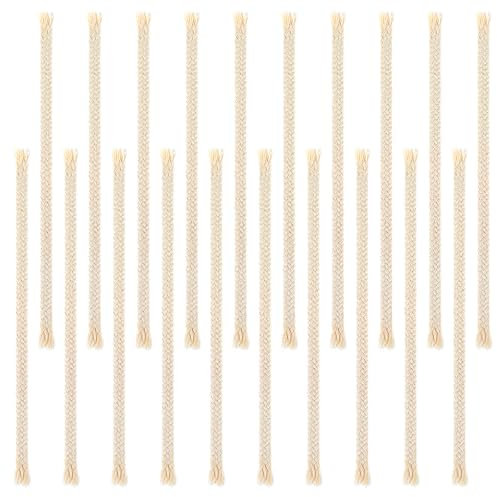 Lot de 20 mèches de rechange en coton - Durables - 17 cm - Pour lampes à huile - Pour lampe à alcool, lampe à huile - Torche de jardin