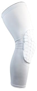 HEUchuan Knee Protectors Kids/Youth Sports Honeycomb Compression Knee Pads Guards Protective Gear For Basketball, Football, Volleyball, Cycling(White-1Pcs,YL)