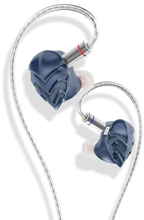 Hidizs MK12 Turris Auriculares In Ear Monitor, 12 mm Diafragma de Magnesio Puro al 91% con Imán de 1,5 T, Sonido Estudio, 10 Hz-45 kHz, Filtros Neumáticos, Cable OFC, 4,4 mm