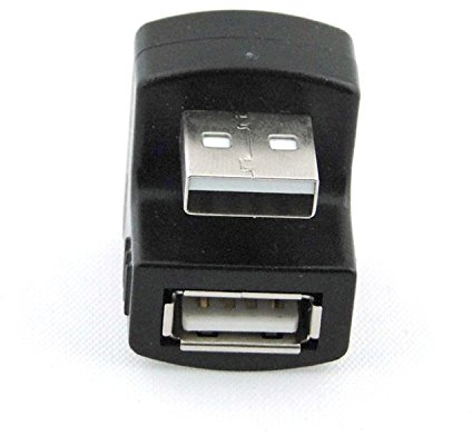 chenyang CY Adattatore USB 2.0 ad angolo retto A Estensione maschio a femmina 90 180 gradi nero