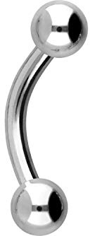 PIERCINGLINE Titan navelpiercing | Banan innergänga | piercing öra mage öga läpp | färg- och storleksval, Titan