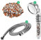 StoneStream® Shower Head Eco Power Original High Pressure Shower Head with Hose and Replacement Stones -3-in-1 Value Kit- with EcoStop Button for Non-Electric Showers Only