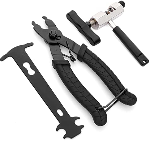 Fengzio Kettenzange, Kettennieter und kettenlehre Fahrradketten Werkzeug Set 6-12 Fach kettenschlosszange Fahrradketten-Reparaturset, Fahrradkette mit diesen Werkzeugen zu kürzen un auszutauschen
